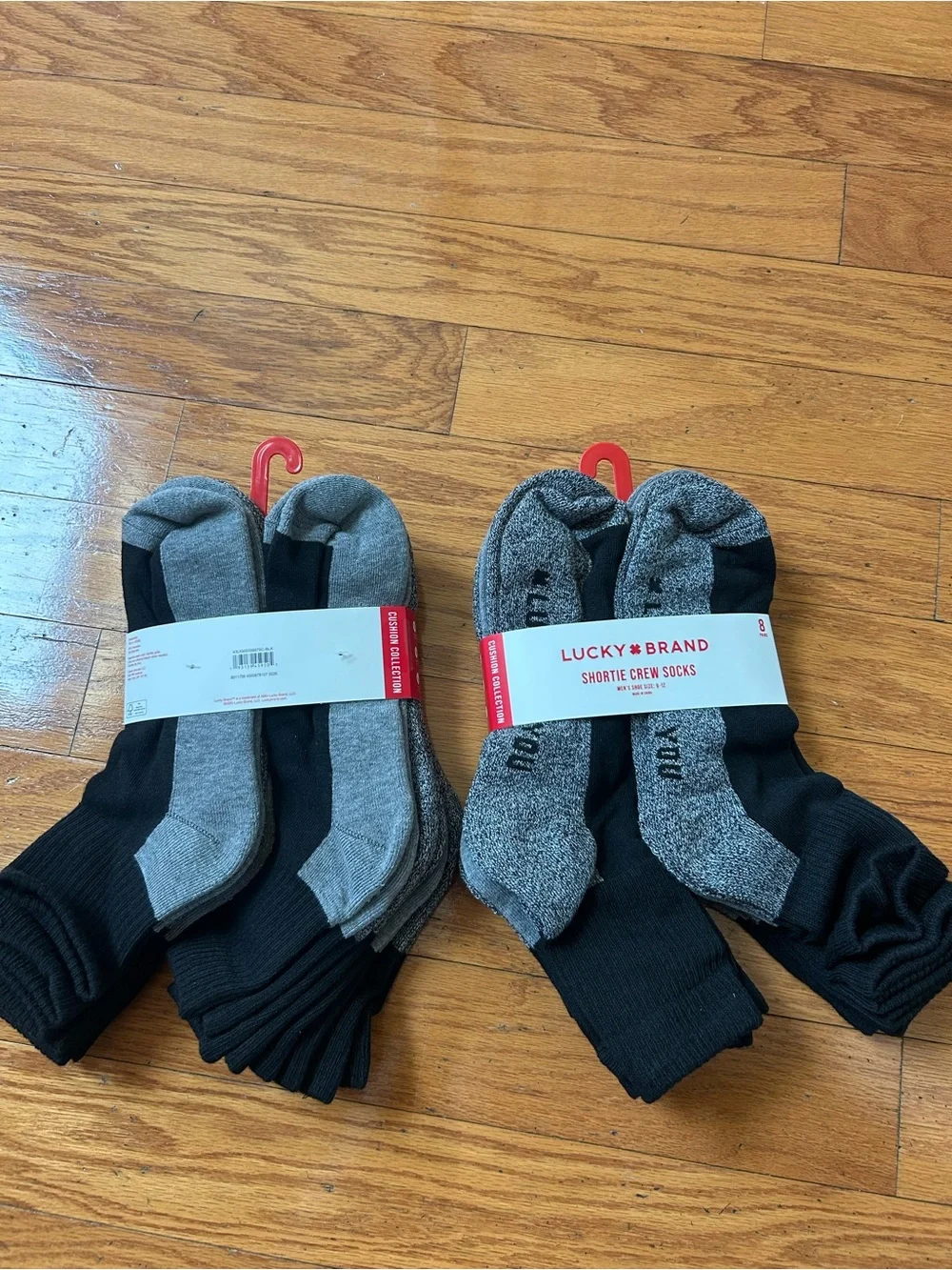 Lucky Brand Men’s Black and Gray Shortie Crew Socks 16 Packs